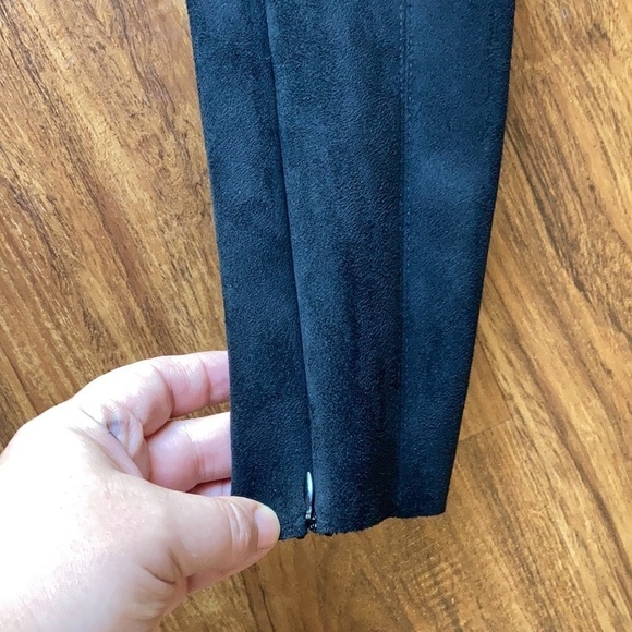 Zara basics black faux suede leather pants size XS - Picture 10 of 11